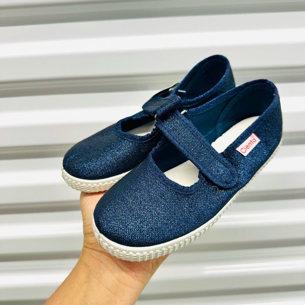 Cienta Navy Blue Mary Jane Sneakers for Kids